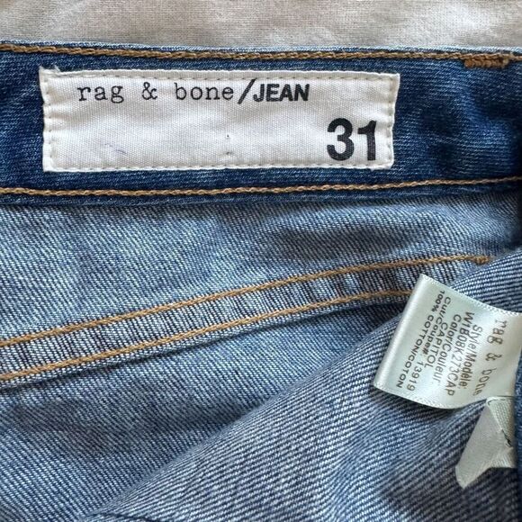 Rag & Bone Skirt Women's 31 Blue Denim Santa Cruz Capitol Mini Snap Front - Picture 6 of 9